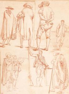 ROBERT Hubert 1733-1808,Four separate sheets of figure studies,Sotheby's GB 2024-01-31
