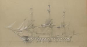 ROBERT JONES 1900-1900,Two gun deck man-o-war,Keys GB 2020-08-28