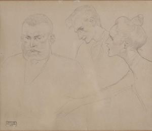 ROBERT Leo Paul Samuel 1851-1923,Trois portraits,Dogny Auction CH 2019-12-03