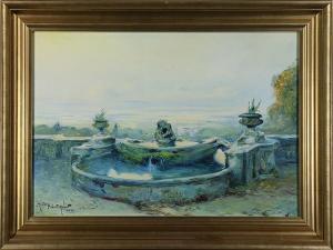 ROBERT Marius 1885-1947,Fountain Landscape,1927,Clars Auction Gallery US 2017-11-18