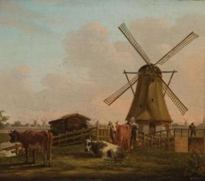 Robert W,Landscape with Windmill,Heffel CA 2019-04-25