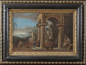 ROBERTI Domenico 1642-1707,Capriccio con la Visitazione,Wannenes Art Auctions IT 2021-06-14