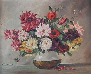 ROBERTIN 1900-1900,VASE OF FLOWERS,Ross's Auctioneers and values IE 2017-06-28