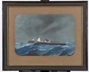 ROBERTO Luigi 1845-1910,Portrait du navire Europe, Marseille 1889,Adjug'art FR 2020-07-06