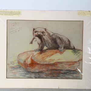 ROBERTS Arthur Spencer 1920-1997,Canadian otter,1957,Burstow and Hewett GB 2023-02-09