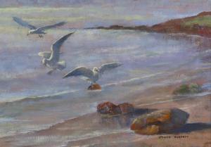 ROBERTS Arthur Spencer 1920-1997,gulls at the shore,Burstow and Hewett GB 2023-01-25