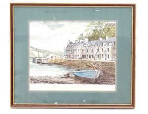 Roberts David L 1934-1997,Harbour Scene,Claydon Auctioneers UK 2020-08-22
