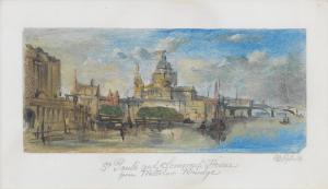 ROBERTS David,St. Paul's and Somerset House from Waterloo bridge,1861-62,Bonhams 2018-09-26