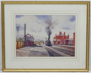 roberts david 1947,Steam Train in Ruthin Station, Aperture,Dickins GB 2019-01-25