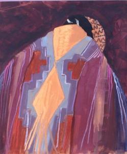 ROBERTS Delona 1936,NATIVE AMERICAN IN DRESS,1975,Clark Cierlak Fine Arts US 2020-11-21