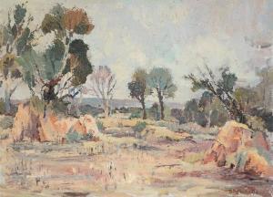 ROBERTS Douglas,Landscape (between Sandy Creek & Williamstown,1957,Elder Fine Art 2022-10-16