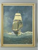 ROBERTS GWILYM,The schooner 'Nymph, Pwllheli' in rough seas,Rogers Jones & Co GB 2017-09-26