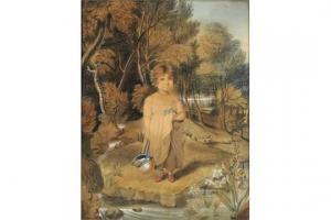 ROBERTS James 1754,A YOUNG GIRL BY A WOODLAND STREAM,1799,Mellors & Kirk GB 2015-03-04