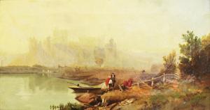 ROBERTS R.H,A River Landscape, with Figures by a Boat,John Nicholson GB 2017-05-13