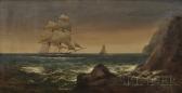 ROBERTS R.H.B,French Frigate off the Coast at Sunset,1904,Skinner US 2012-02-16