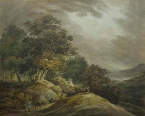 ROBERTS Thomas Saut 1764-1826,Landscape with figures in a path,Bonhams GB 2013-09-10
