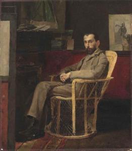 ROBERTS Tom 1856-1931,Portrait of Louis Abrahams,1886,Christie's GB 2015-09-24