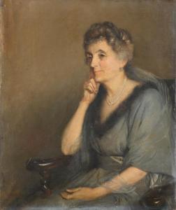 ROBERTS Tom 1856-1931,PORTRAIT OF MARY LUSHINGTON BERNARD D'OYLY,1921,Dreweatts GB 2023-06-14