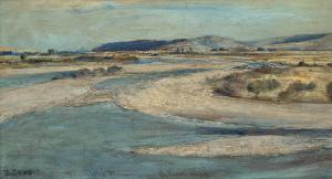 ROBERTS Tom 1856-1931,RIVER OMEGA, NEW SOUTH WALES,1901,Deutscher and Hackett AU 2023-05-03