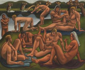 ROBERTS William Patrick 1895-1980,Parson's Pleasure (On the Lawn),1944,Bonhams GB 2023-11-22