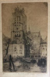 ROBERTSON Bruce 1872-1943,Groote Church, Dordrecht, Holland,Theodore Bruce AU 2018-05-27