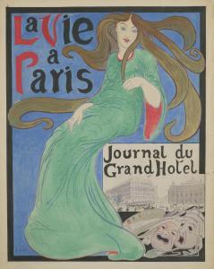 ROBERTSON Eric Forbes 1865-1935,La Vie à Paris, Journal du Grand Hôtel,1893,Christie's GB 2023-10-25