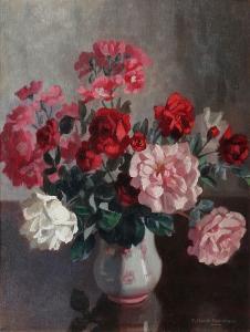 ROBERTSON F. Maud 1900-1900,Red, white and pink roses in a vase,Bonhams GB 2008-01-15