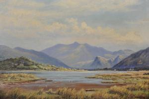 ROBERTSON Frederick E,A Mountainous River Landscape, with Sailing Boats ,John Nicholson 2020-02-26
