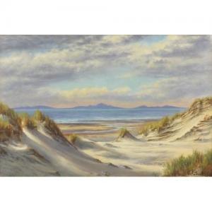 ROBERTSON Frederick E 1800-1900,view of a sandy coastline before mountains,Eastbourne GB 2016-07-14
