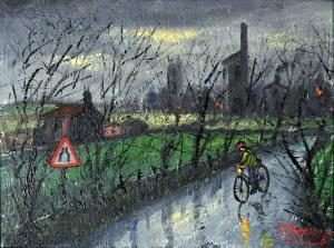 ROBERTSON JAMES DOWNIE 1931-2010,Cycling Home,Gormleys Art Auctions GB 2024-04-09