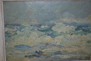 ROBERTSON Robert C,Seascape with breaking waves,Lawrences of Bletchingley GB 2016-10-18