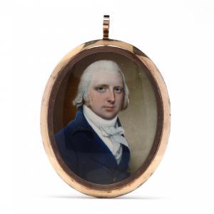 ROBERTSON Walter 1750-1801,Portrait Miniature of a Stately Gentleman,1795,Leland Little 2024-03-15