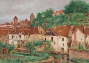 ROBICHON Jules Paul Victor 1839-1910,Town scenery from France,Bruun Rasmussen DK 2018-08-27