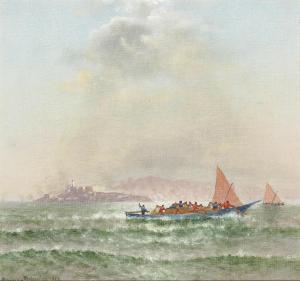 ROBINSON Charles Dorman 1847-1933,Boats on the Bay with Alcatraz Beyond,1928,Bonhams GB 2024-04-26