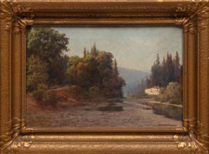 ROBINSON Charles Dorman 1847-1933,Eel River from Woods Pond, Humboldt Co.,1907,Neal Auction Company 2022-09-10