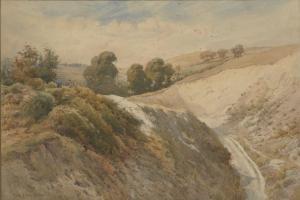 ROBINSON Charles F 1874-1896,View over rolling hills with woodland,Rosebery's GB 2021-10-05