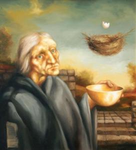 ROBINSON G C,Elderly Man with Egg and Nest,1975,Burchard US 2010-01-24