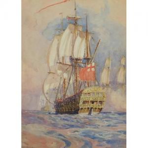 ROBINSON Gregory 1876-1967,HMS Victory at Trafalgar,Eastbourne GB 2019-09-12