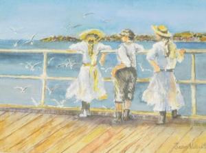 ROBINSON Jean 1900,Victorian children on a seaside promenade,2004,Golding Young & Co. GB 2021-07-07