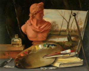 ROBINSON John 1800-1800,STILL LIFE WITH ARTIST'S PALETTE AND BUST OF THE A,William Doyle 2006-05-02
