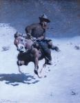 Robinson LEIGH William 1866-1955,Pony Express,1934,Scottsdale Art Auction US 2020-06-13