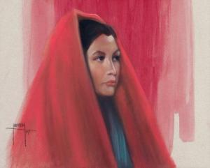 ROBINSON MABRY JANE 1911-2006,Untitled (Woman in Red Shawl),Santa Fe Art Auction US 2020-05-30