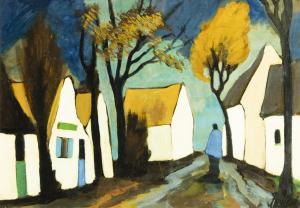 ROBINSON Markey John 1918-1999,Cottages and Trees,Adams IE 2024-04-16