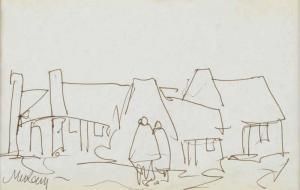ROBINSON Markey John 1918-1999,FIGURES BY THE COTTAGE,Ross's Auctioneers and values IE 2014-03-26