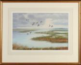 Robinson Richard S,Puddle face with flying ducks,1937,Twents Veilinghuis NL 2022-01-06