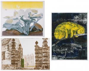 ROBINSON Sheila 1925-1987,Chameleon; Bolsover Castle; Blue Flowers; Istanb,1966-1979,Forum Auctions 2023-12-14