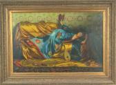ROBINSON T 1800-1900,Interior portrait, reclining woman in Asian dress,Alderfer Auction & Appraisal 2006-03-08