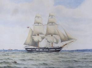 ROBINSON T 1800-1900,Ten gun warship at sea,1902,Gorringes GB 2022-07-18