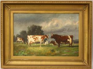ROBINSON Thomas Harris 1834-1888,cows in pasture,CRN Auctions US 2017-09-10