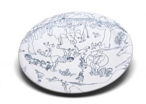 ROBINSON William Francis 1936,FARMYARD PLATTER,1989,Deutscher and Hackett AU 2023-10-10